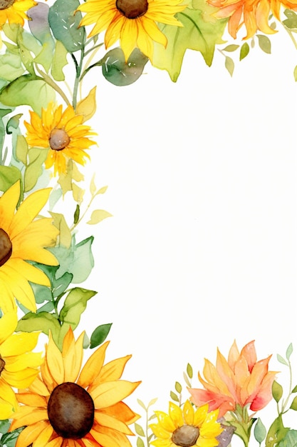 Sunflower border art