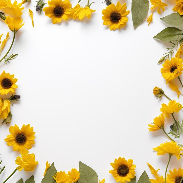 Sunflower Border Artistry Whimsical Beauty