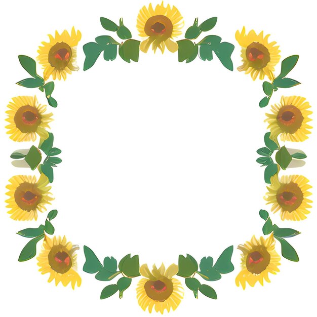 sunflower border frame