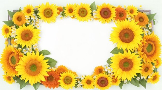 sunflower border frame