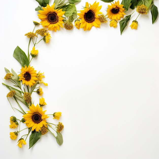 Sunflower border to help you connect with your inner child