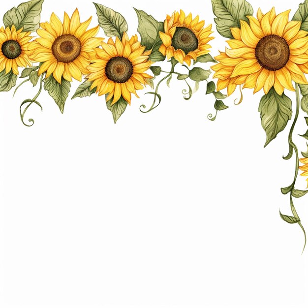 Sunflower border for a luxurious and sophisticated feel