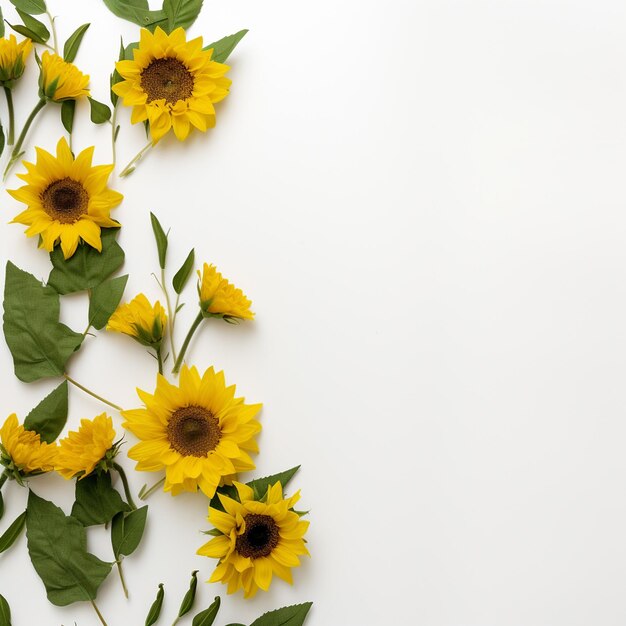 Photo sunflower border to show off your style