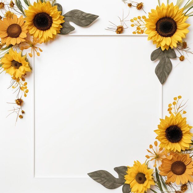 Sunflower border for a timeless look