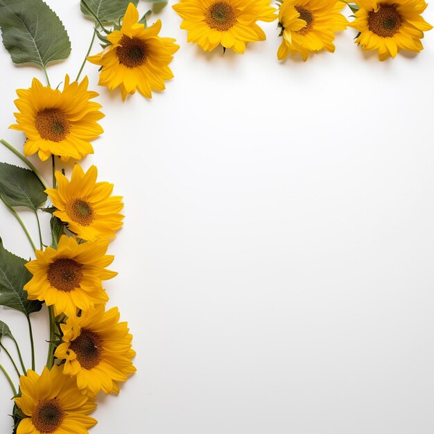 Sunflower border for a wedding or special event