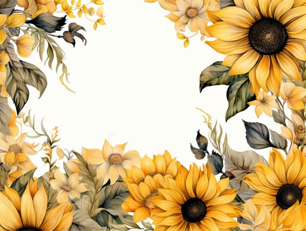 Photo sunflower border
