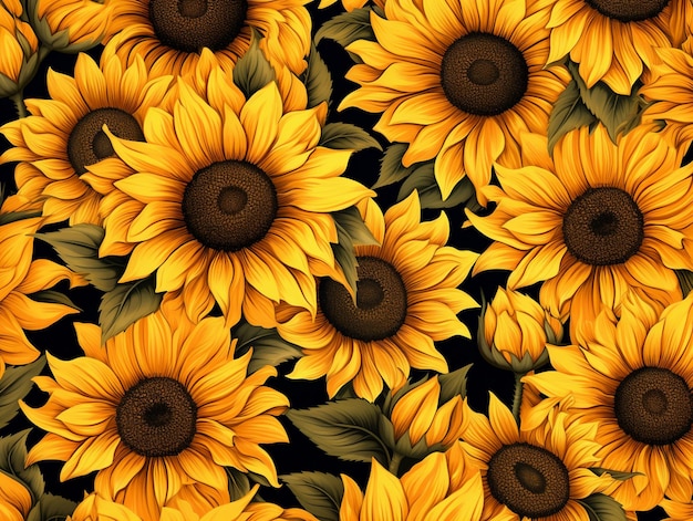 Sunflower border