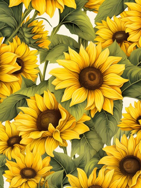 Sunflower border