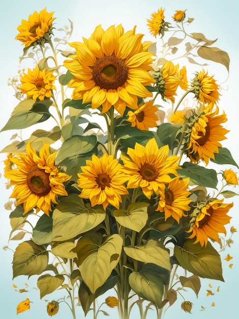 Sunflower border