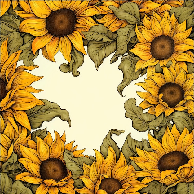 Sunflower border