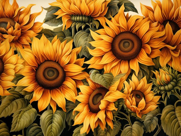 Sunflower border