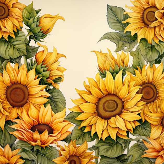 Sunflower border