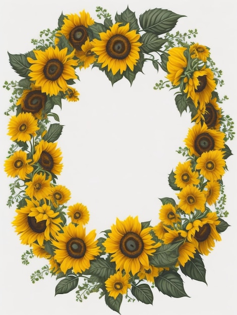 Foto girasole_borderfloral_frame