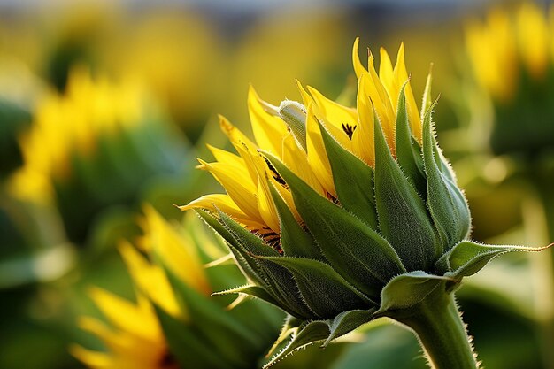 사진 sunflower buds flower closeup