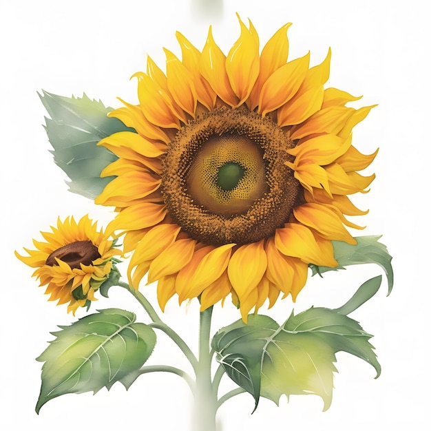 Sunflower Clipart watercolor