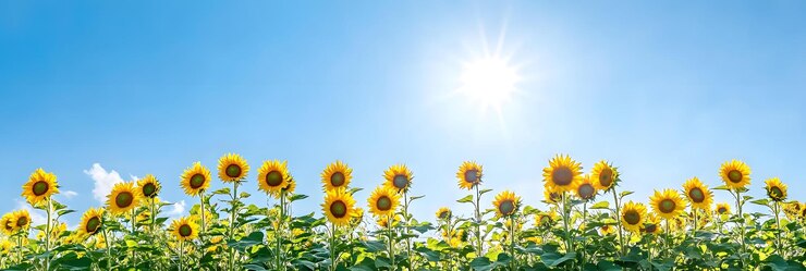Photo 晴れた青い空の下のサングラスの畑