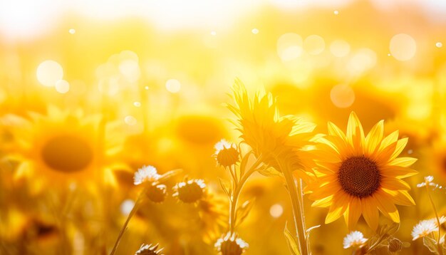 Sunflower field in the summer