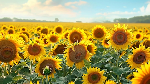野原の日<unk>花と空の日光花の背景