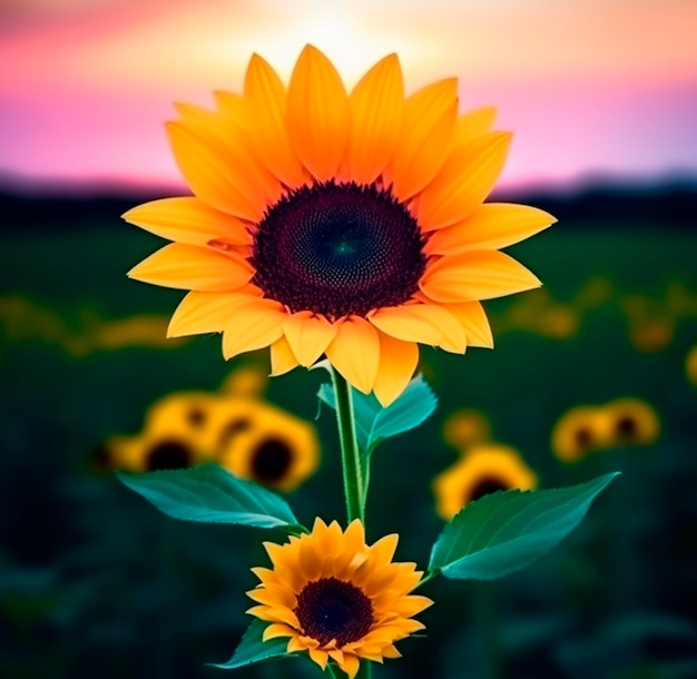 Photo sunflower field