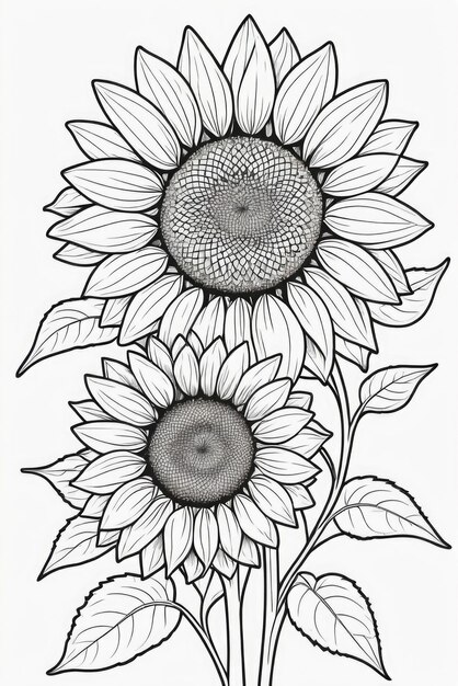 10 Sunflower Coloring Pages Full of Aesthetic Charm: Unleash Your Inner Artist
