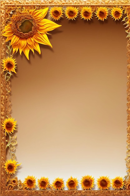 Photo sunflower frame