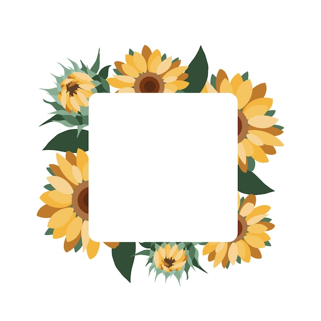 Photo sunflower frame