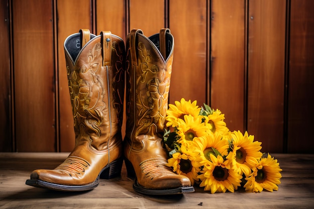 Foto fascino country di girasole a quadretti stravagante matrimonio autunnale