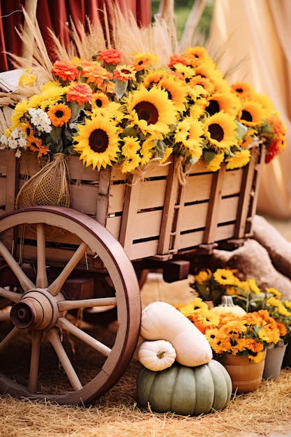 Sunflower Gingham Country Charm Whimsical Fall Wedding