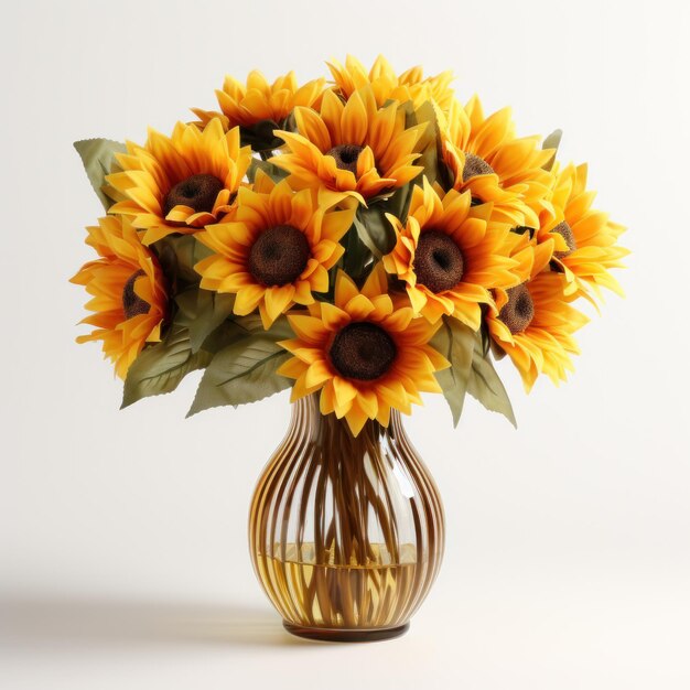 sunflower golden vase artwork