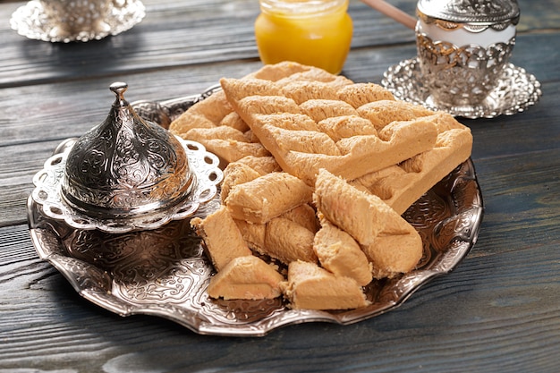 Sunflower halva on the table