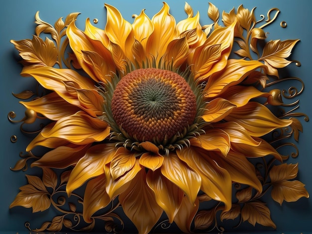 Foto immagini di fiori di girasole iper realistiche carta da parati full hd ad alta risoluzione