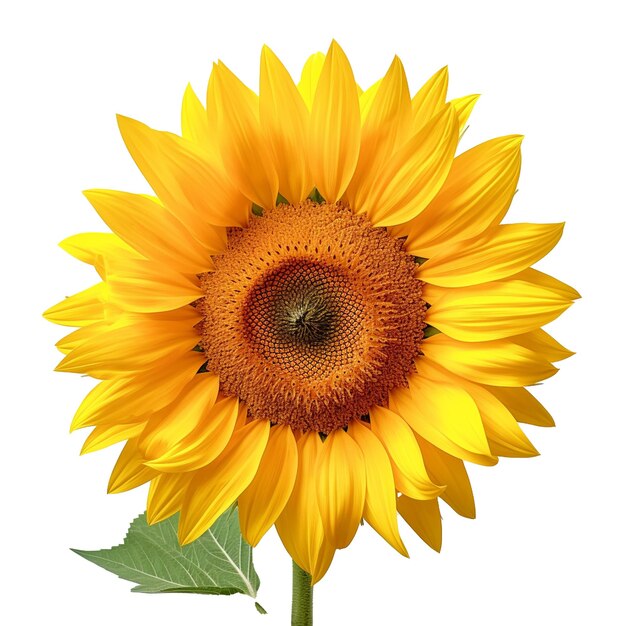 Sunflower isolated on background with Generative AI