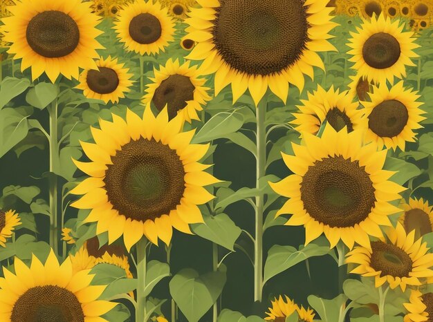 Sunflower Meadow Texture for Elementary Education