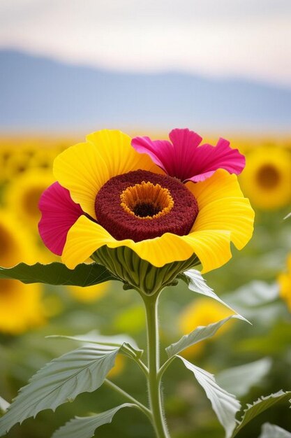 Foto sfondio naturale del girasole fiore di girasole