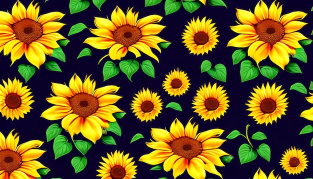 Photo sunflower pattern design