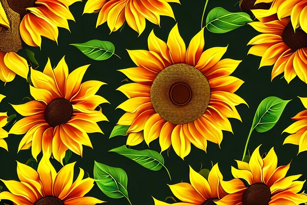 Sunflower pattern design