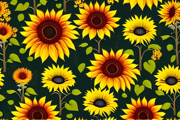 Sunflower pattern design