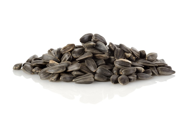 Sunflower seeds isolated on a white background