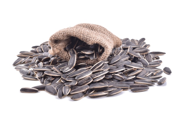 Sunflower seeds isolated