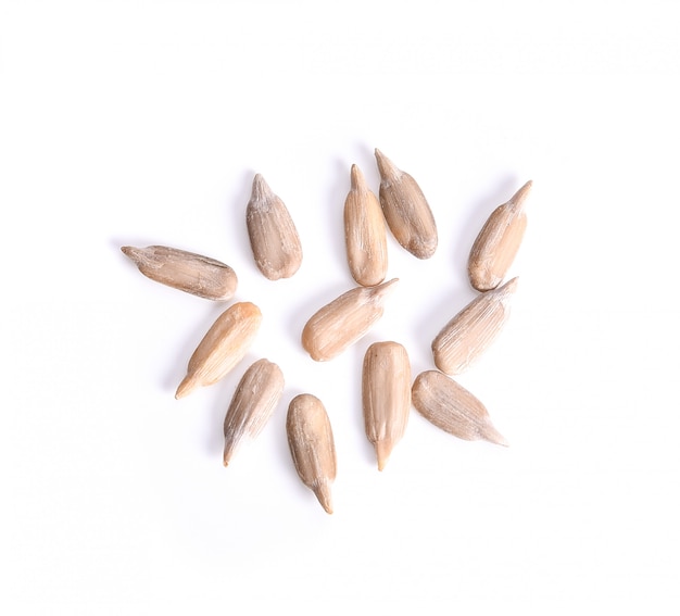 Sunflower seeds isolated