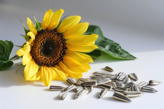 Sunflower seeds on the table