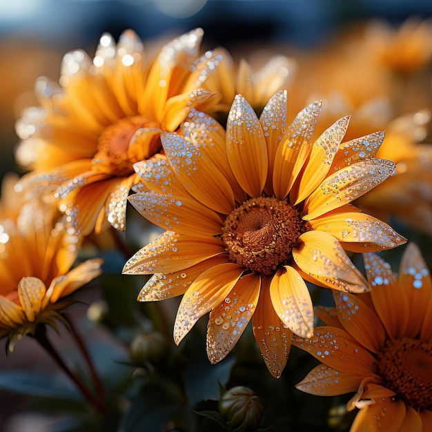 Sunflower Serenade Spring background Photo