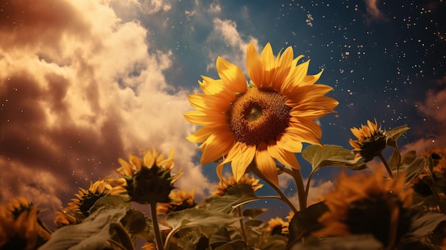 Sunflower in the sky