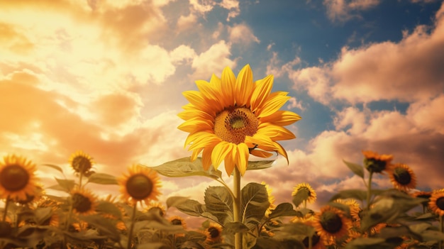 Sunflower in the sky