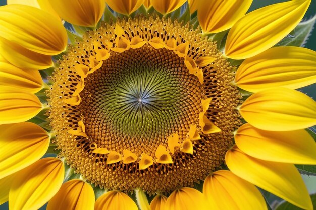 Sunflower stamen closeup pollen and natures reproduction