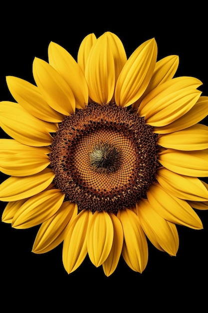 a sunflower with a center that has a hole in the center.