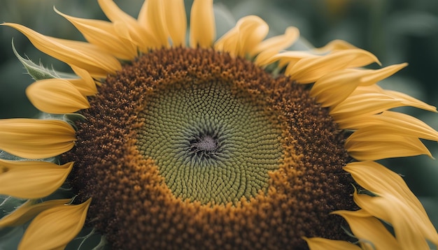 a sunflower with a center that says  sunflower