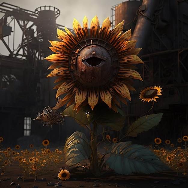 A sunflower with the eye on it