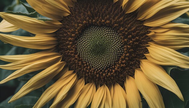 Photo a sunflower with a large center that says  sunflower