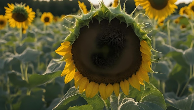 a sunflower with a picture of a flower that says  sunflower